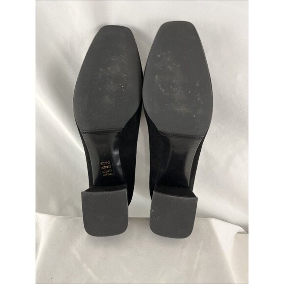 Gravity Pope Velvety Suede Block-Heel Shoes - Picture 9 of 10